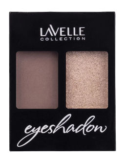 LavelleCollection Тени для век ES32 двухцветные тон 02 коричневый/бежевый металлик