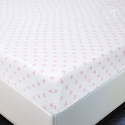Простыня на резинке Звезды (розовый) 200х200х20/1 шт. - 200х200х20 Трикотаж