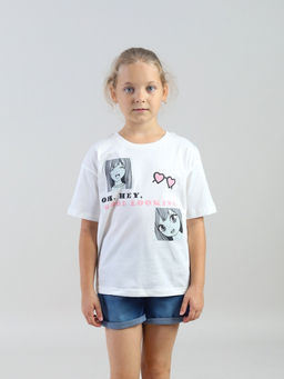 CRB wear / CWKG 63928-21 Футболка для девочки,экрю/Ex.Cherubino
