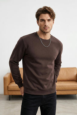Kahverengi Regular/Normal Kesim __i Polar/S_cak Tutan Sweatshirt TMNAW21SW1208