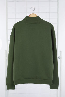 TRENDYOL MAN Limited Edition Tas Oversize/Genis Kesim Etiketli Ici Polar/S?cak Tutan Sweatshirt TMNAW24SW00228 - Trendyolmilla фото 6