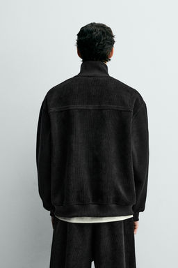 CORDUROY QUARTER-ZIP SWEATSHIRT - Zara фото 3