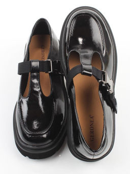 06-DLG06-2 BLACK Туфли женские (натуральная кожа)