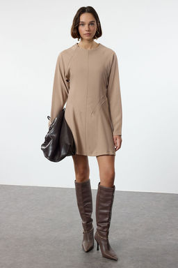 Vizon A Kesim Dikis Detayl? Mini Dokuma Elbise TWOAW25EL00124