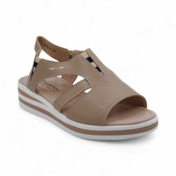 Босоножки из натуральной кожи LQ106-6 бежевые