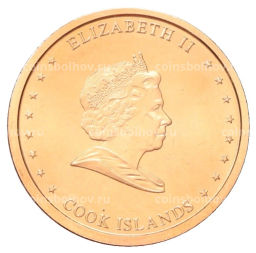 Монета 2 цента 2010 года Острова Кука