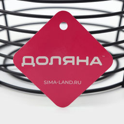 Фруктовница Доляна, 19.5×19.5×13 см, чёрная