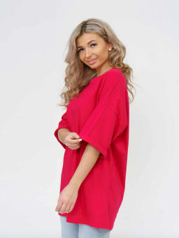 Футболка женская, цвет красный