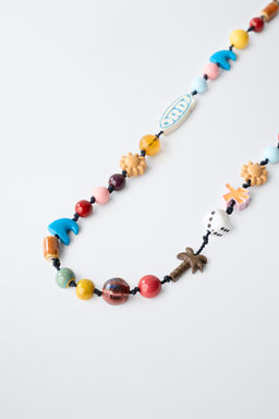 COLLAR CORD?N ABALORIOS LOGO / Multicolor - Zara фото 3