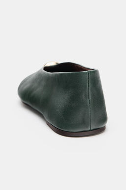 LEATHER BALLET FLATS WITH APPLIQU_ - Zara фото 11