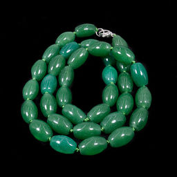 Бусы из камня Зеленый агат 13мм-45см камень Меркурия - привлекает богатство через мудрость