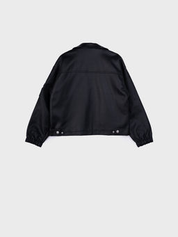 Куртка PlayToday для девочки из экокожи черная  фото 7