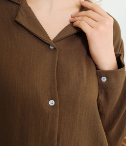 Рубашка #КТ9025 (3), тёмный хаки - Dommod фото 5
