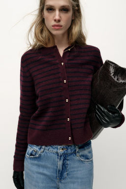STRIPED KNIT CARDIGAN - Zara фото 7