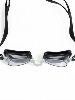 Очки для плавания детские ONLYTOP, беруши, цвет чёрный