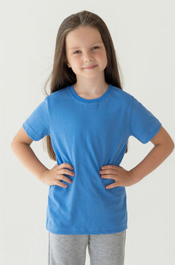 Футболка детская голубая