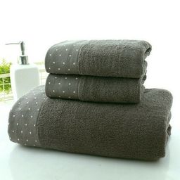 Махровое полотенце Горох Люкс-темно-серый 50*90 см. хлопок 100%