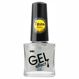 KIKI Д/НОГТЕЙ Лак д/ногтей GEL Effect без УФ-лампы 076 прозрачные искры