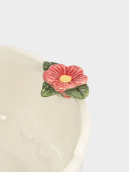 Салатник, 16х6 см, 690 мл, керамика, молочный, Цветок, Gentle flower - Anna lafarg фото 7