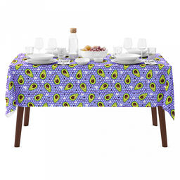 Скатерть 220х145см "Авокадо, вид 2/2", длина стола до 180см, на 8-10 персон, рогожка (хлопок 100%) 171г/м2, упаковка классическая, пакет ПВХ 28х41см, "Домашняя мода" (Россия)