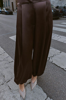 SATIN BLOOMER TROUSERS - Zara фото 8