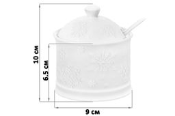 Сахарница 270 мл 9*9*10 см Снежинки + ложка - Elan gallery фото 15