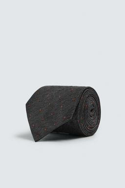 CORBATA JACQUARD LUNARES 100% SEDA / Marr?n - Zara фото 2