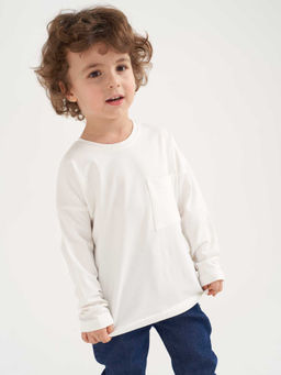 Лонгслив с карманом "Молоко"