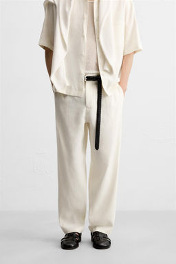 VISCOSE-JUTE TROUSERS - Zara фото 20