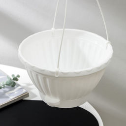 Кашпо уличное для цветов Альтернатива «Мирабель», 2.5 л, подвесное, с прикорневым поливом, пластик, белое