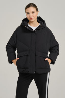 Пуховик короткий Черный TRN Down Jacket