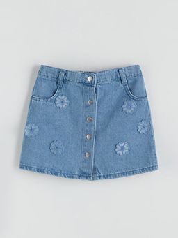 ?i?ek Nak??l? K?z ?ocuk Jean Etek