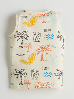 Bisiklet Yaka Bask?l? Erkek ?ocuk Atlet