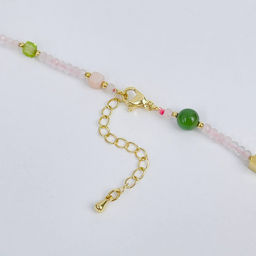 Колье из Розового кварца и Самоцветов 39 см +