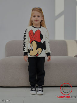 Костюм двойка для девочки из 3х-нитки хлопка с начесом - Bruno фото 6