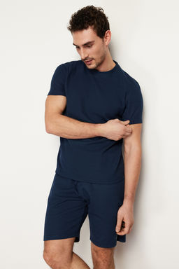 TRENDYOL MAN Mavi Regular Fit Waffle Sortlu Pijama Tak?m? TMNSS23PT00032 - Trendyolmilla фото 36