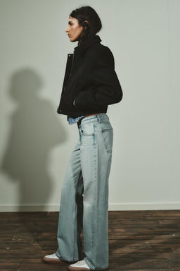 JEANS TRF WIDE LEG TIRO BAJO / Azul lavado - Zara фото 3