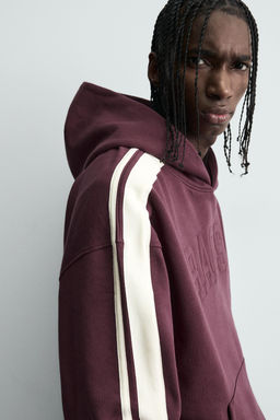CONTRAST STRIPE PATCH HOODIE - Zara фото 6