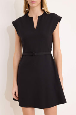 Siyah Duz Midi Dokuma Elbise TWOSS26EL00294