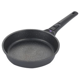 2484 GIPFEL Сковорода PROOFET 24х5см из литого алюминия с 2-слойным антипригарным мраморным покрытием Whitford Xylan Plus, индукционным дном, со съемной бакелитовой ручкой. Толщина: 2.0/4.7мм