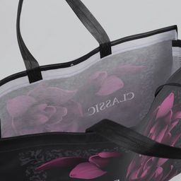 Цена за 2 шт. Сумка хозяйственная без застёжки, 43×11×32 см, чёрная