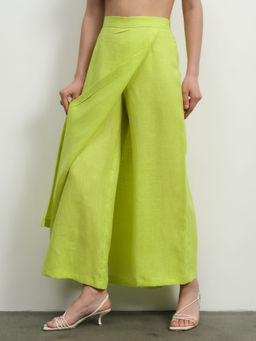 Юбка-брюки льняная 10990 лайм