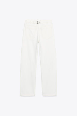 TRF SLOUCHY BELT LOOP MID-WAIST JEANS - Zara фото 8