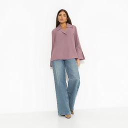 Блуза полуприталенного силуэта Амбассадор стиля (dusty) - Charutti фото 6