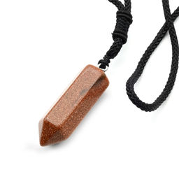 Подвеска из авантюрина кристалл 14*44мм