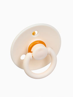 Соски-пустышки, от 0 мес., латекс, классические, в контейнере, набор из 2 шт., персиковый/айвори, M&B