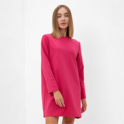 Платье женское короткое MINAKU: Casual Collections, розовое, размер 46