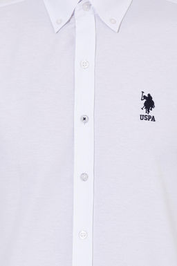 U. S. Polo Assn / Рубашка мужская белая Uzunkol Basic - U.s. polo assn фото 12