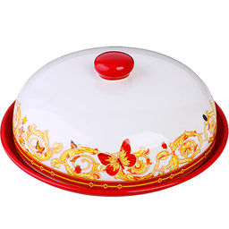 30784 Блюдо д/блинов с крышкой 23,8х23,8х9,7см 2пр Романтика дол LR (х12)