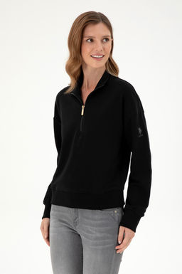 Женский черный свитшот Неожиданная скидка в корзине